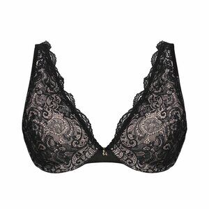 THIRDLOVE 24/7 Lace Contour Plunge Underwire Black Bra Size 36E